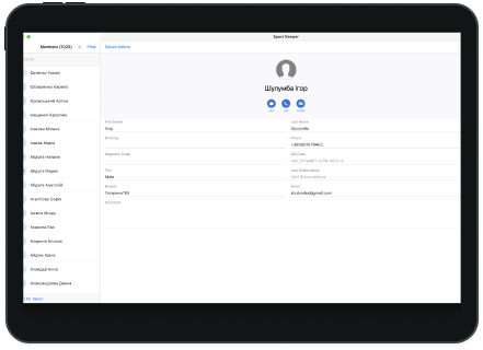 Sport Keeper CRM